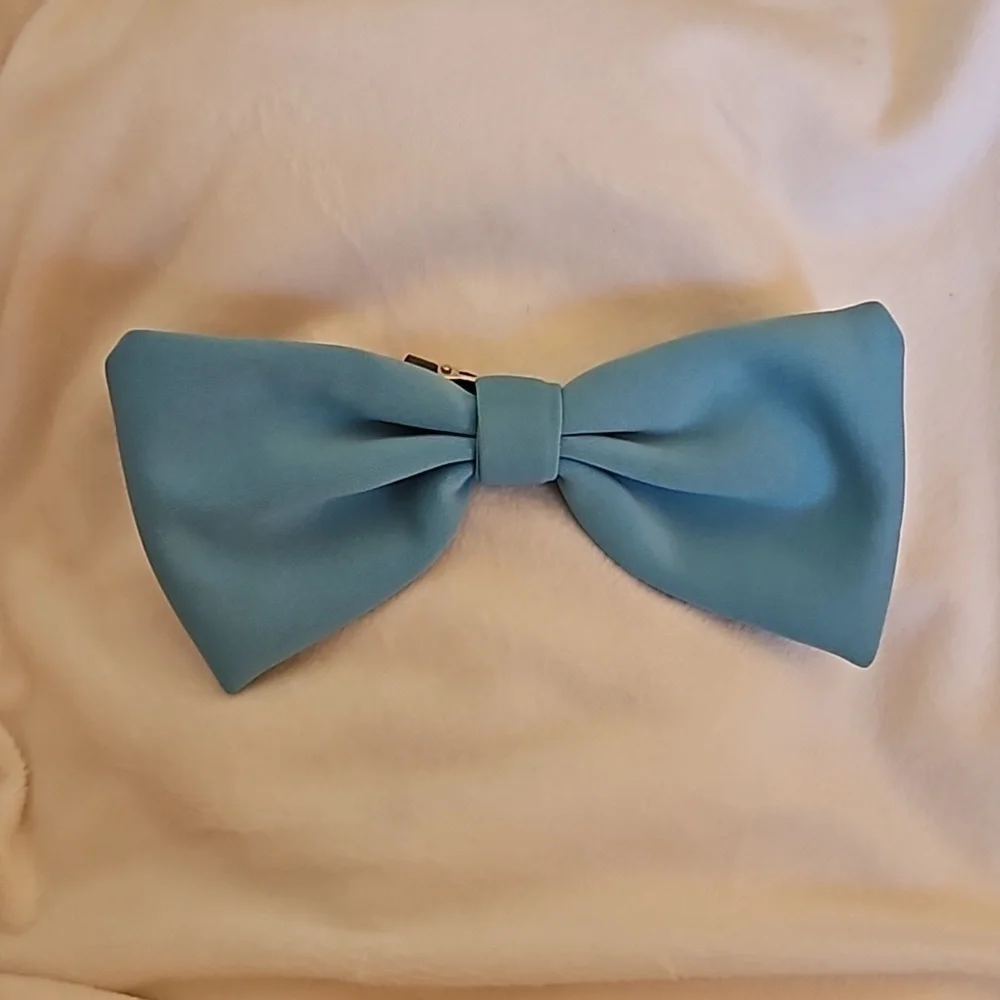 3/$20 Baby Blue Hair Bow Scrunchies and Small Beaded Barrette